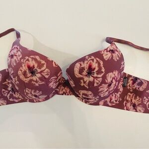 New without tags Vince Camino floral / purple padded bra 36C